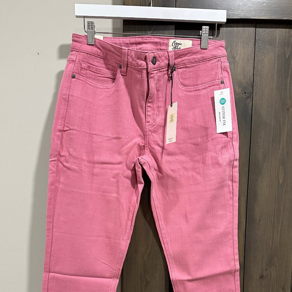 Cosmic Blue Love Adrianne Boyfriend Jean in Flamingo Pink Size 30P NWT